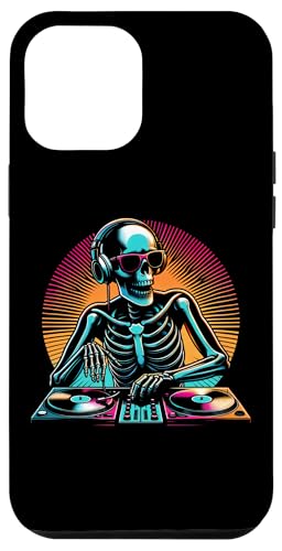 Hülle für iPhone 15 Pro Max Lustiges Skelett Funky DJ Kopfhörer Bunt Rave Männer Frauen von Skeleton byAxisone