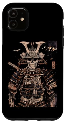 Hülle für iPhone 11 Samurai Skelett Japanisch Kanji Samurai Skelett von Skelett Samurai Geschenke Katana Schwertkunst