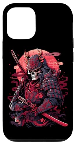 Hülle für iPhone 13 Pro Samurai Skelett Japanisch Kanji Samurai Skelett von Skelett Samurai Geschenke Katana Schwertkunst