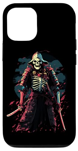 Hülle für iPhone 14 Pro Samurai Skelett Japanisch Kanji Samurai Skelett von Skelett Samurai Geschenke Katana Schwertkunst