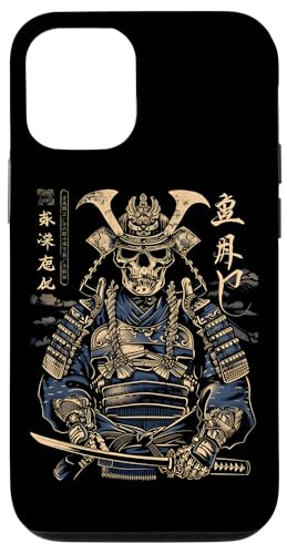 Hülle für iPhone 14 Pro Samurai Skelett Japanisch Kanji Samurai Skelett von Skelett Samurai Geschenke Katana Schwertkunst