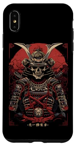 Hülle für iPhone XS Max Samurai Skelett Japanisch Kanji Samurai Skelett von Skelett Samurai Geschenke Katana Schwertkunst