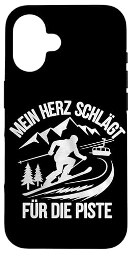 Hülle für iPhone 16 Mein Herz Schlägt Für Die Piste Skifahrer Ski Fahren Winter von Ski Fahren Skifahrer Ski Urlaub Sport Skiern