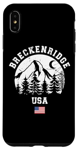 Hülle für iPhone XS Max Breckenridge Colorado Skigebiet Ski Alpin Amerikanische Flagge von Ski Mountains Souvenir Shop