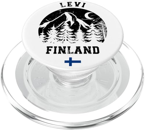 Levi Lappland Skigebiet Finnland Ski Alpin finnische Flagge PopSockets PopGrip für MagSafe von Ski Mountains Souvenir Shop