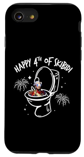 Happy 4th Of Skibidi Washington Skibidi Toilette 4. Juli Hülle für iPhone SE (2020) / 7 / 8 von Skibidi Merch Company