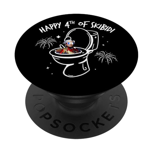 Happy 4th Of Skibidi Washington Skibidi Toilette 4. Juli PopSockets Klebender PopGrip von Skibidi Merch Company