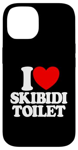 I Love Skibidi Toilette Meme Red Heart Funny Skibidi Toilette Hülle für iPhone 14 von Skibidi Merch Company