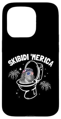 Skibidi Merica Ben Franklin Skibidi Toilette 4. Juli Hülle für iPhone 15 Pro von Skibidi Merch Company