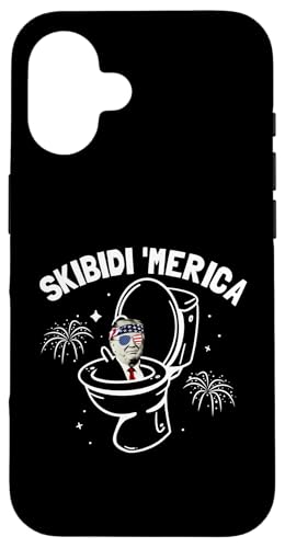 Skibidi Merica Donald Trump Skibidi Toilette 4. Juli Hülle für iPhone 16 von Skibidi Merch Company