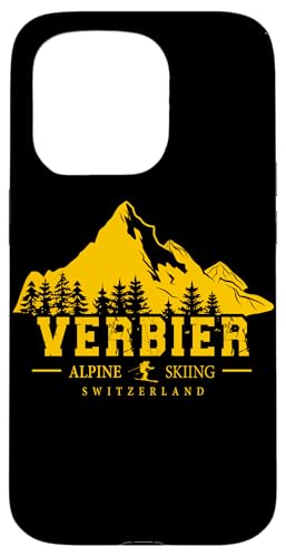 Hülle für iPhone 15 Pro Verbier Schweiz Skigebiet Ski Alpin Schweizer Alpen von Skiing Mountains Souvenir Shop