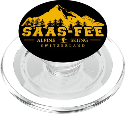 Saas-Fee Schweiz Skigebiet Ski Alpin Schweizer Alpen PopSockets PopGrip für MagSafe von Skiing Mountains Souvenir Shop