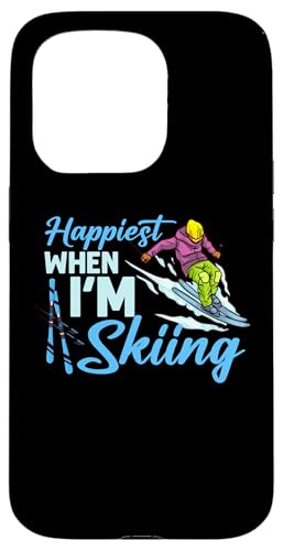 Hülle für iPhone 15 Pro Skifahren Sport Lustiges Skitraining Wettbewerb von Skiing Sports