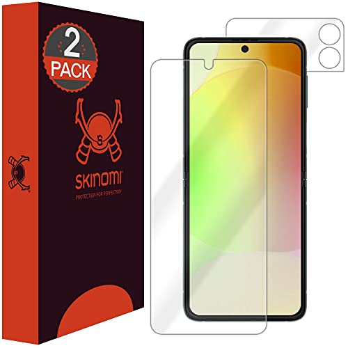 Skinomi TechSkin Displayschutzfolie kompatibel mit Samsung Galaxy Z Flip 3 (2er-Pack) Clear TPU Anti-Bläschen-HD Film von Skinomi