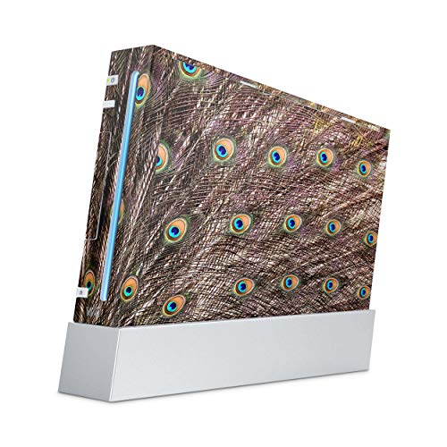 Skins4u Aufkleber Design Schutzfolie Vinyl Skin kompatibel mit Nintendo Wii Konsole Pfau von Skins4u