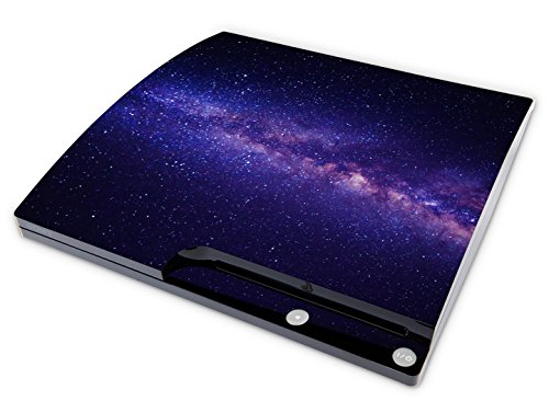 Skins4u Aufkleber Design Schutzfolie Vinyl Skin kompatibel mit Sony PS3 Playstation 3 Slim Konsole Milky Way von Skins4u