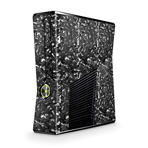 Skins4u Design modding Aufkleber Vinyl Skin Klebe Folie Skins Schutzfolie kompatibel mit Xbox 360 Slim Shatttered Black Grey von Skins4u