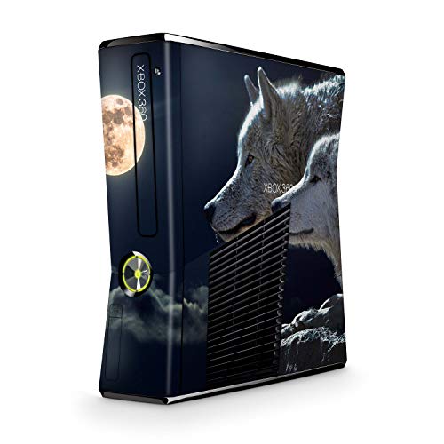 Skins4u Design modding Aufkleber Vinyl Skin Klebe Folie Skins Schutzfolie kompatibel mit Xbox 360 Slim Woelfe von Skins4u