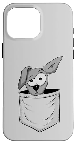 Hülle für iPhone 16 Pro Max Schlapp-Ohr Mischling Hund In Tasche für Hundefans von SkizzenMonsters Funky Hunde Shirts