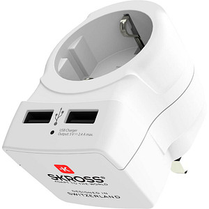 SKROSS Europe to UK USB Reiseadapter von Skross