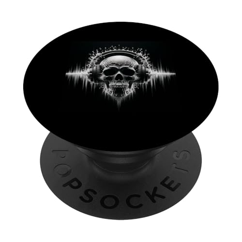 Halloween Skull Shirt Day Of The Dead Skull DJ Kopfhörer PopSockets mit austauschbarem PopGrip von Skull Cult Gifts For Halloween