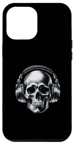 Hülle für iPhone 12 Pro Max Halloween Skull Shirt Day Of The Dead Skull DJ Kopfhörer von Skull Cult Gifts For Halloween