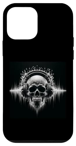 Hülle für iPhone 12 mini Halloween Skull Shirt Day Of The Dead Skull DJ Kopfhörer von Skull Cult Gifts For Halloween