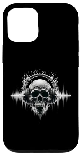 Hülle für iPhone 15 Pro Halloween Skull Shirt Day Of The Dead Skull DJ Kopfhörer von Skull Cult Gifts For Halloween