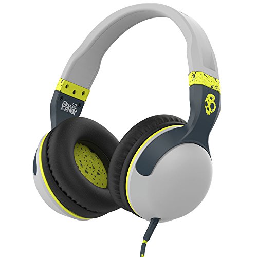 Skullcandy Hesh 2.0 Over-Ear Surround Kopfhörer mit Mikrofon - Hellgrau/Dunkelgrau/Hot Lime von Skullcandy