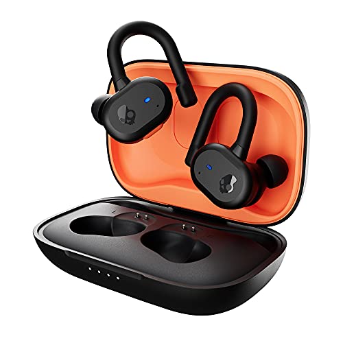 Skullcandy Push Active Kabelloser In-Ear Kopfhörer, 43 Std. Akkulaufzeit, Skull-iQ, Alexa-Unterstützung, Mikro, Kompatibel mit iPhone, Android und Bluetooth-Geräten - Schwarz/Orange von Skullcandy