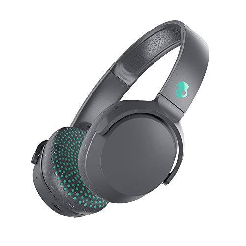 Skullcandy Riff On-Ear Kopfhörer, Mikrofon, Bluetooth, Schnellladefunktion, 10h Batterielaufzeit, Faltbar, Weiches Strapazierfähiges Material, Grau von Skullcandy