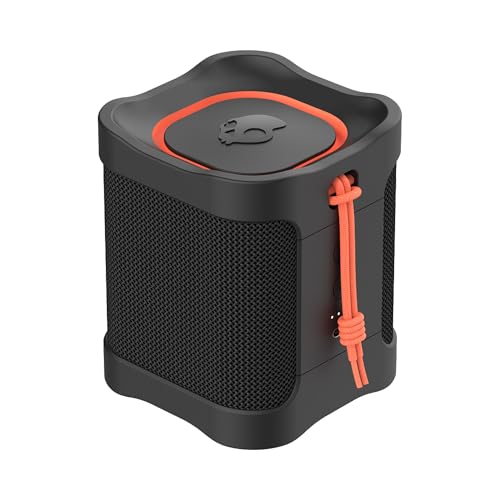 Skullcandy Terrain Mini Wireless tragbarer Bluetooth-Lautsprecher, Wasserdicht (IPX7), 14 Stunden Akkulaufzeit, True-Wireless-Stereo mit integriertem Trageriemen für Reisen, Outdoor-Einsätze, Schwarz von Skullcandy