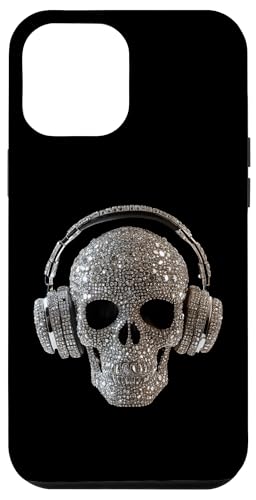 Hülle für iPhone 12 Pro Max Skull of Diamonds DJ mit Kopfhörern von Skulls made from diamonds characters