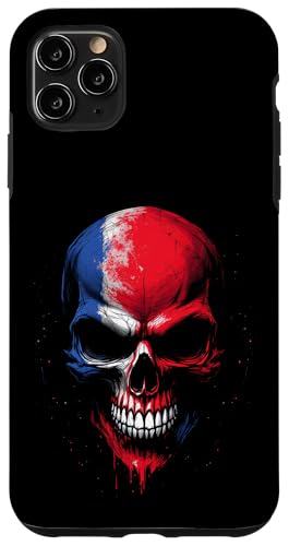 Hülle für iPhone 11 Pro Max Totenköpfe Frankreich Flagge Halloween Herren Damen von SkullsAxis1