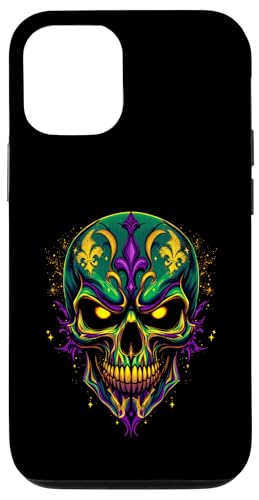 Hülle für iPhone 12/12 Pro Totenköpfe Fleur de Lis Karneval Halloween Herren Damen von SkullsAxis1