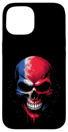 Hülle für iPhone 15 Totenköpfe Frankreich Flagge Halloween Herren Damen von SkullsAxis1