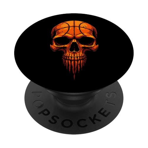 Skulls Basketball Sport Halloween Herren Damen PopSockets Klebender PopGrip von SkullsAxis1