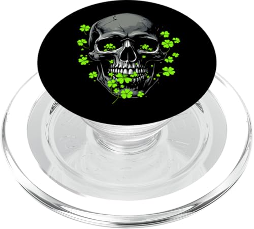 Totenköpfe St. Patricks Day Kleeblatt Glück Halloween Herren Damen PopSockets PopGrip für MagSafe von SkullsAxis1