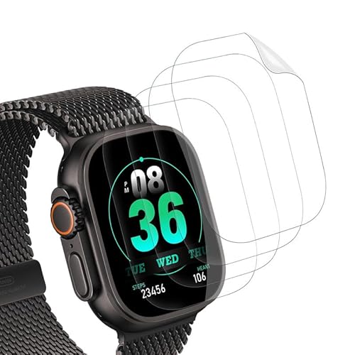 SkyKeep für Schutzfolie Apple Watch Ultra 2 49mm Displayschutz Apple Watch Ultra 49mm Schutz Apple Watch Ultra 2 Folie (4 Stücke)(Soft Tpu) für Apple Watch Series Ultra 2/Ultra 49mm Screen Protector von SkyKeep