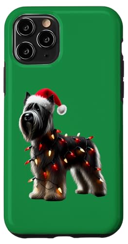 Hülle für iPhone 11 Pro Skye Terrier Hund Weihnachtsmannmütze Weihnachtsbeleuchtung Besitzer Mama Papa von Skye Terrier Dog Christmas Products