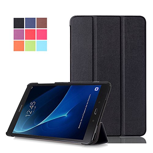 Skytar Hülle für Samsung Galaxy Tab A 10.1 2016,Pu Leder mit Standfunktion Schutzhülle für Samsung Galaxy Tab A6 10.1 Zoll SM-T580 T585, Schwarz von Skytar