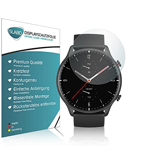 Slabo 4 x Displayschutzfolie kompatibel mit Amazfit GTR 2 | Amazfit GTR 2e Displayschutz Schutzfolie Folie Crystal Clear KLAR von Slabo