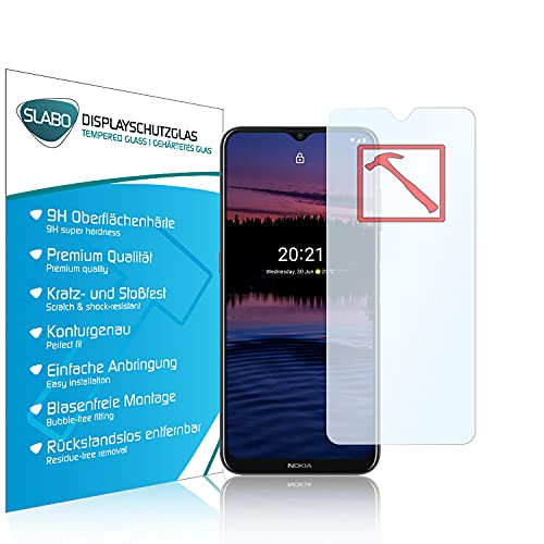 Slabo Premium Panzerglasfolie kompatibel mit Nokia G10 | Nokia G20 Panzerfolie Schutzfolie Echtglas Folie Tempered Glass KLAR 9H Hartglas von Slabo