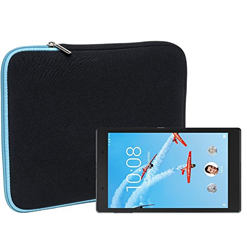 Slabo Tablet Tasche Schutzhülle für Lenovo Tab M8 | Tab4 8 | Tab4 8 Plus Hülle Etui Case Phablet aus Neopren – TÜRKIS/SCHWARZ von Slabo