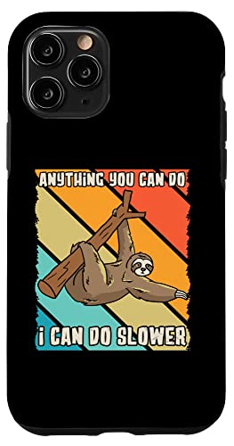 Hülle für iPhone 11 Pro Lustiges Faultier-Design für Männer und Frauen, Faultier-Liebhaber von Sloth Gift Lazy Shirts Men Women Kids