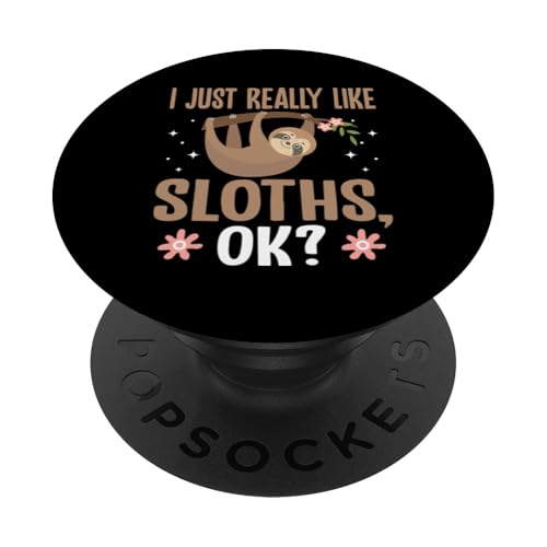 Lustiges Faultier-Design für Männer und Frauen, Faultier-Liebhaber PopSockets Klebender PopGrip von Sloth Gift Lazy Shirts Men Women Kids