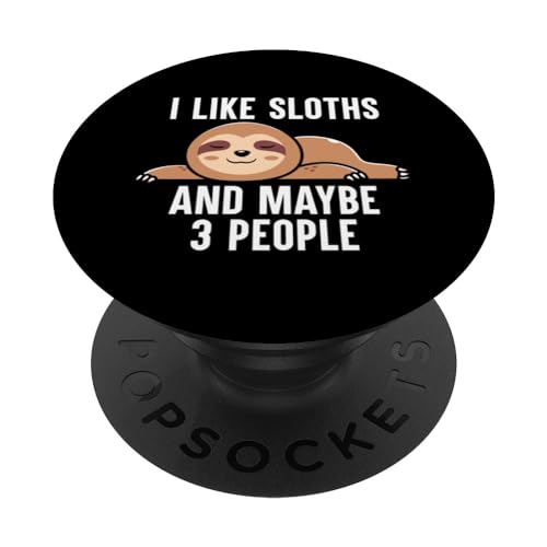 Lustiges Faultier-Design für Männer und Frauen, Faultier-Liebhaber PopSockets Klebender PopGrip von Sloth Gift Lazy Shirts Men Women Kids