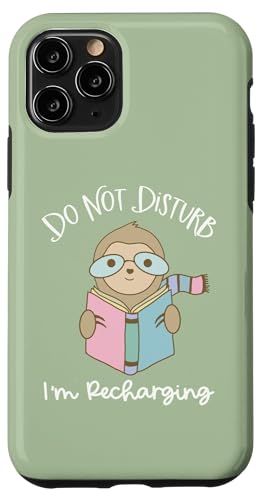 Hülle für iPhone 11 Pro Faultier-Lesebrille Don't Disturb Recharging for Introvert von Sloth Reading Book Bookish Book Lover Designs