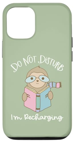 Hülle für iPhone 12/12 Pro Faultier-Lesebrille Don't Disturb Recharging for Introvert von Sloth Reading Book Bookish Book Lover Designs