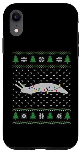 Hülle für iPhone XR Schnecken-Weihnachtspullover, Schnecken-Weihnachtsbeleuchtung, Dummes Weihnachten von Slug Christmas outfit